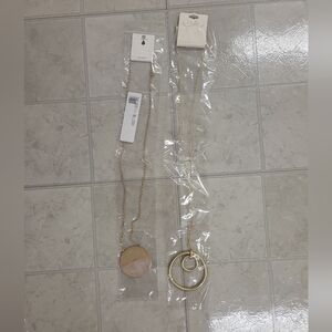 2 New Long Gold Necklaces